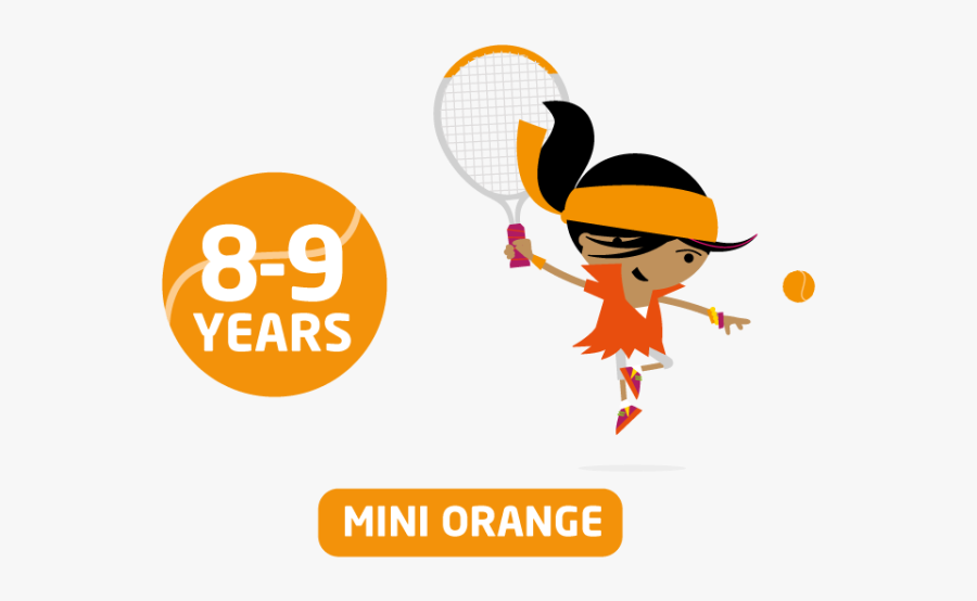 Class Image - Mini Orange Tennis Logos, Transparent Clipart