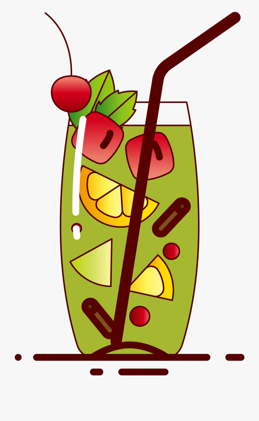 Ice Cream Juice Green Tea Iced Tea Drink, Transparent Clipart