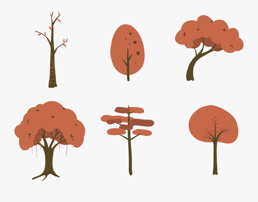 Different Tree Leaves - Arboles Ilustracion, Transparent Clipart