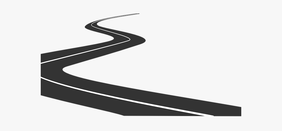 Country Road Road Clipart Black And White, Transparent Clipart