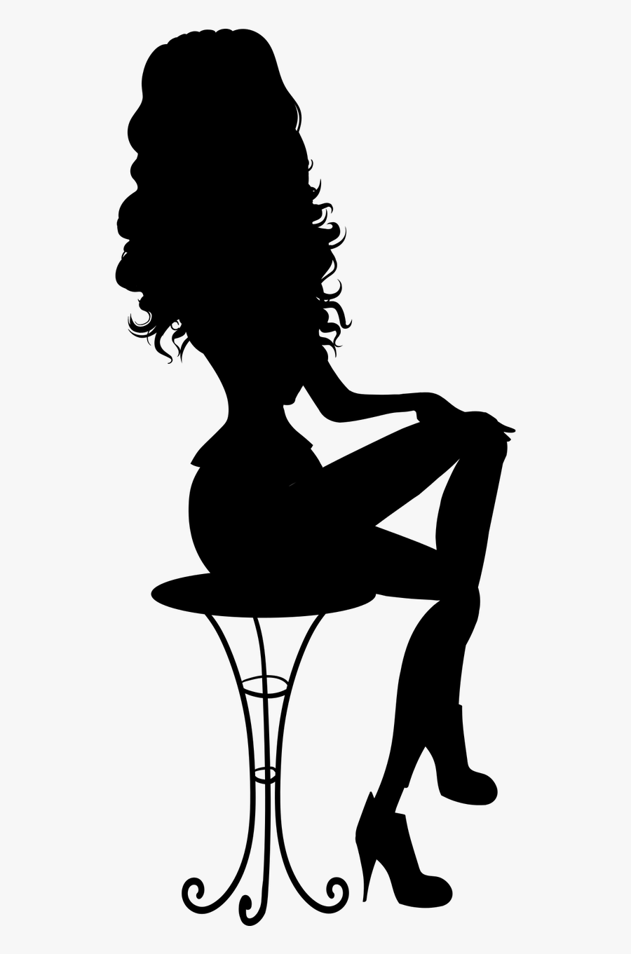 Chair Fashion Female Free Picture - Woman Silhouette Icon Png, Transparent Clipart