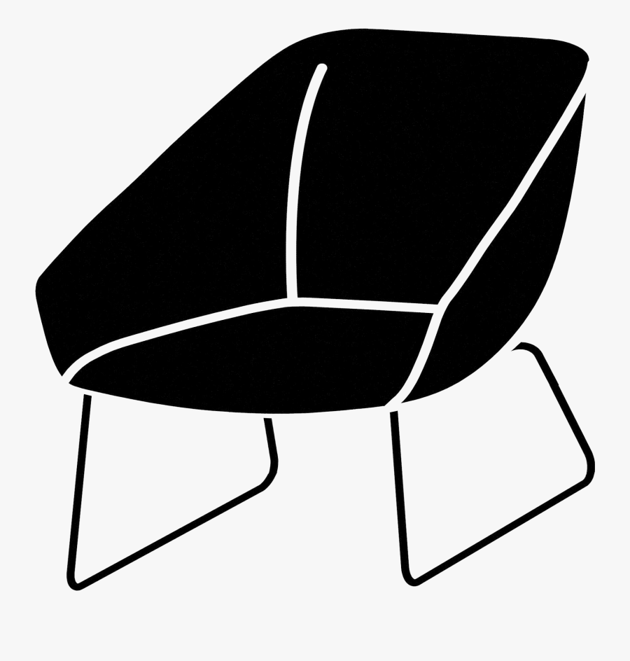 Hm22h Lounge Chair On Beech Base - Office Chair, Transparent Clipart