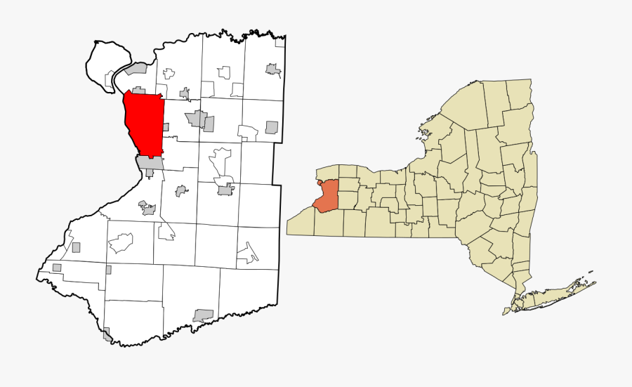 Free Vector Map Buffalo, New York, Us, Printable Vector - New York State Boston, Transparent Clipart