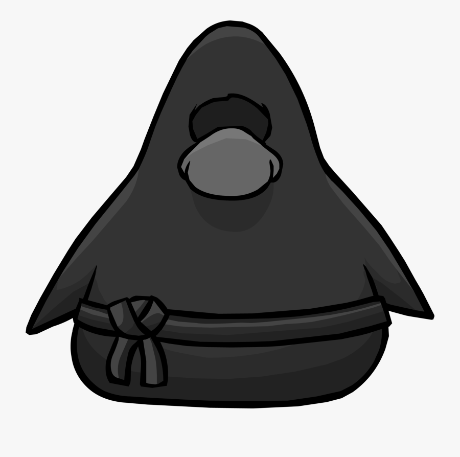 Black Ninja Club Penguin, Transparent Clipart