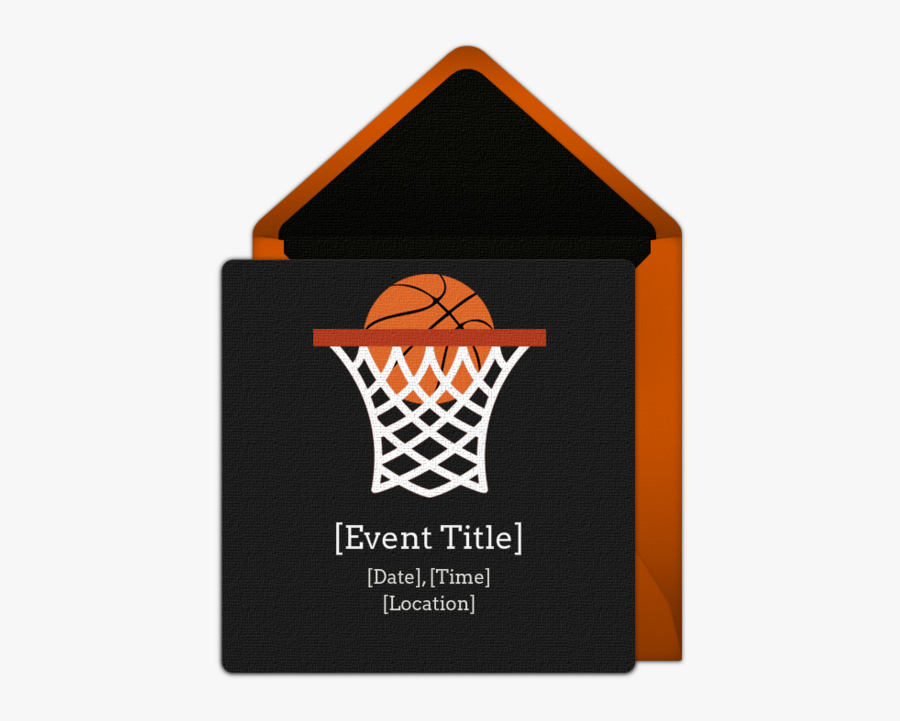 Free Basketball Net Invitations - Invitation Background Basketball Theme, Transparent Clipart