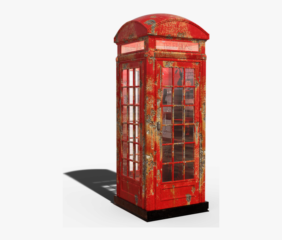 London Clipart Phone Booth British - Red Telephone Box Png, Transparent Clipart