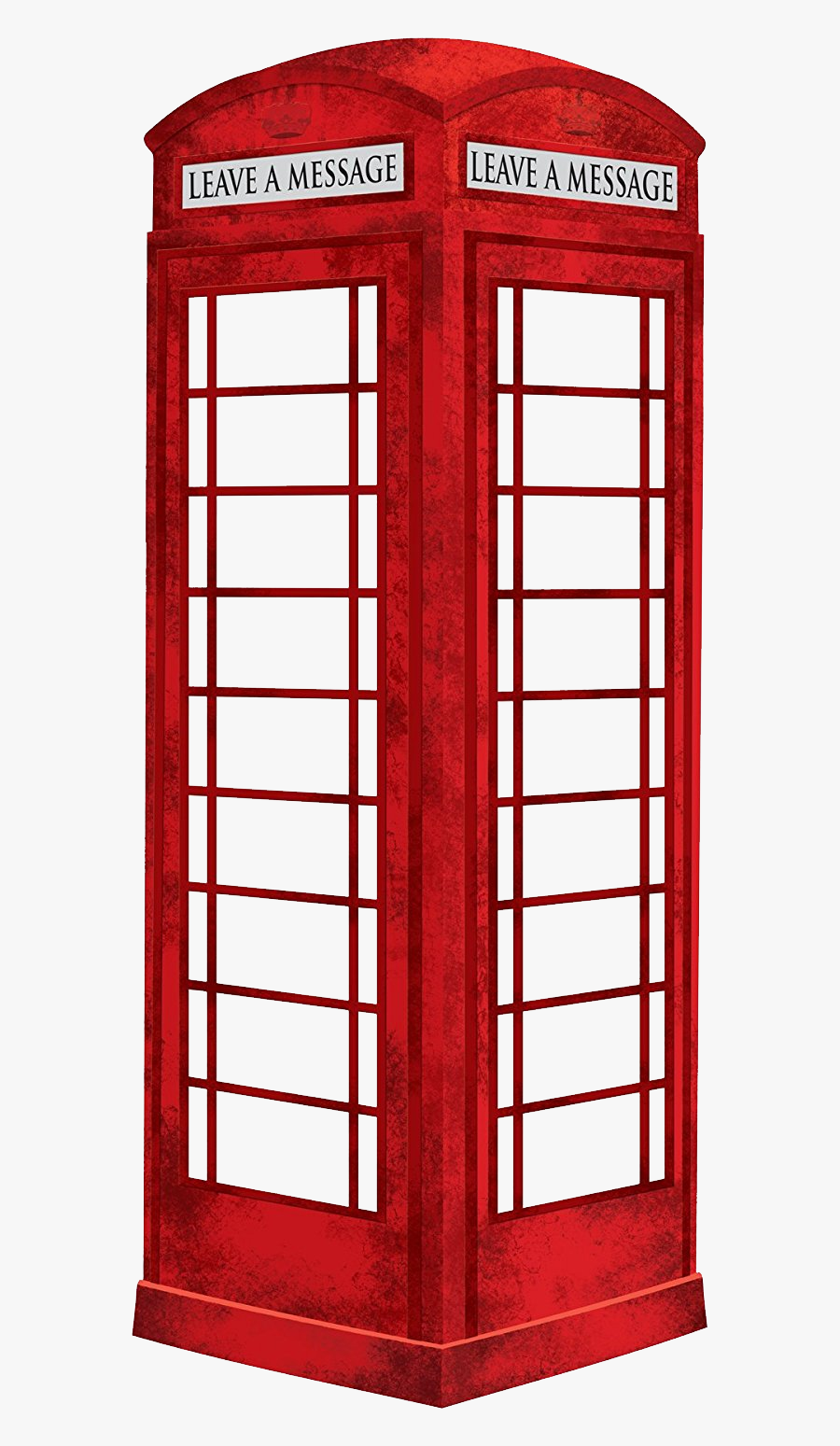 Red Phone Box Drawing, Transparent Clipart