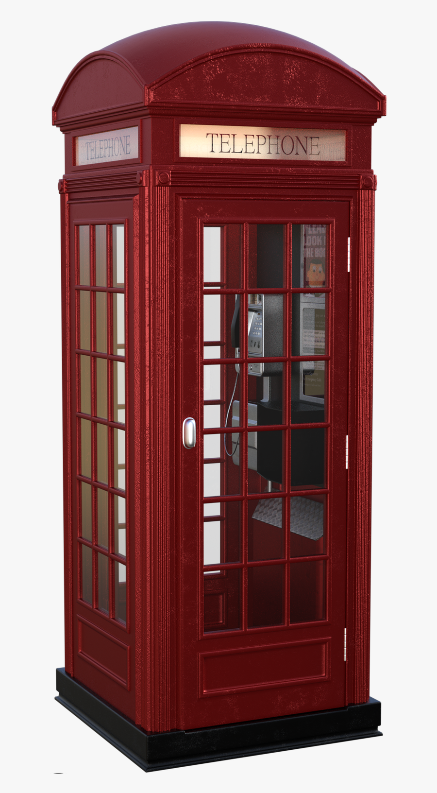 Transparent Phone Booth Png - Telephone Booth, Transparent Clipart