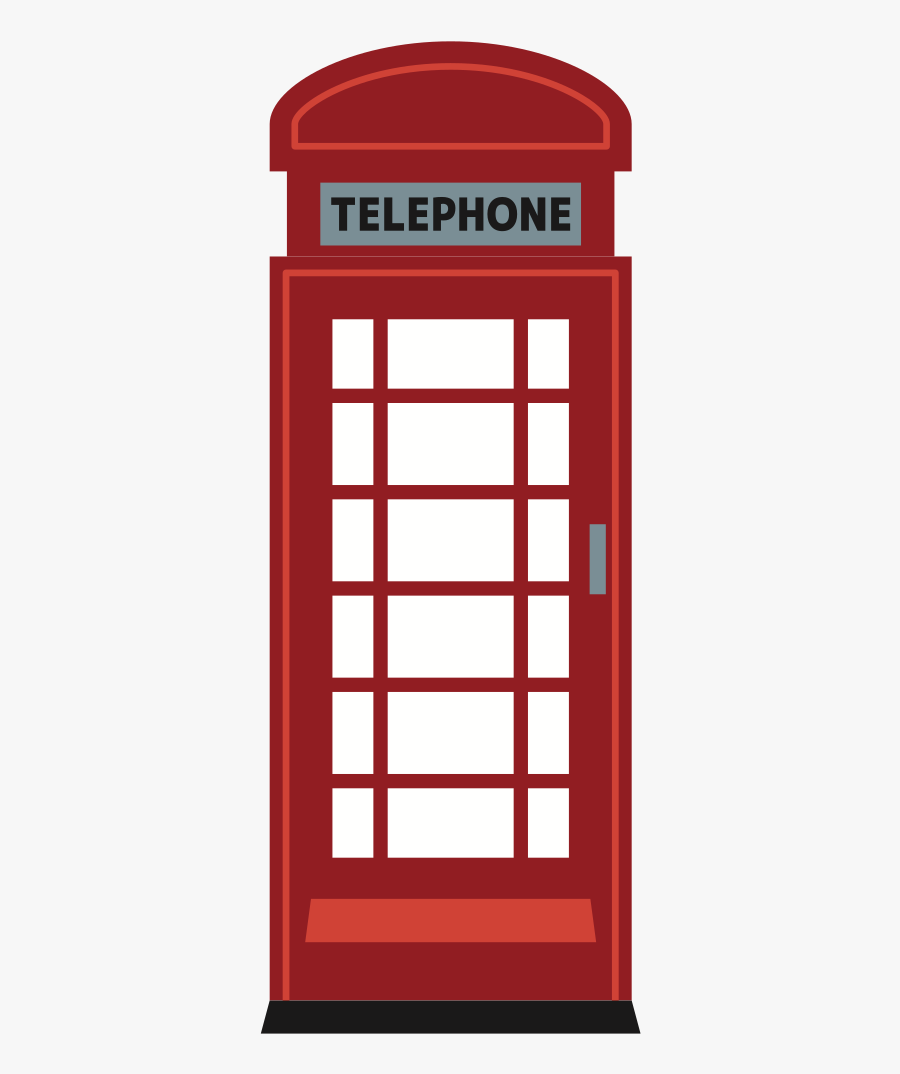 Red Telephone Box - London Telephone Icon, Transparent Clipart