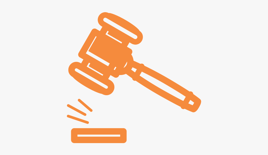 Gavel Clipart Auctioneer - Auction Orange, Transparent Clipart