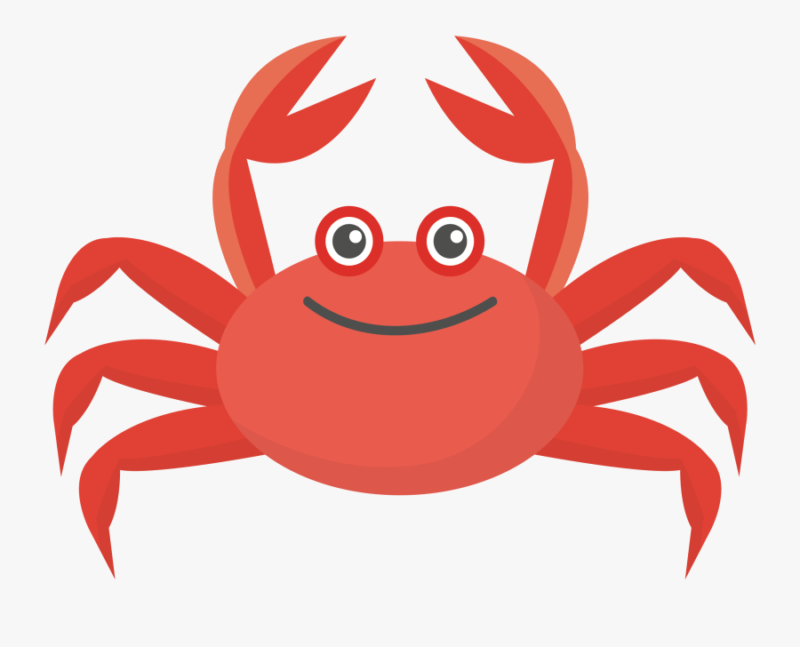 Crab Colorful Run Euclidean Vector Illustration - Cartoon Crab Png, Transparent Clipart