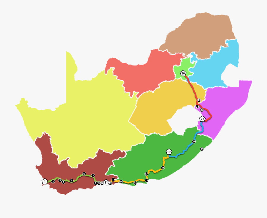 Transparent Travel The World Clipart - Map Of South Africa Outline, Transparent Clipart