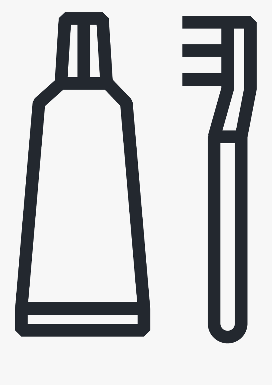 Toothbrush Clipart Simple - Toothpaste, Transparent Clipart