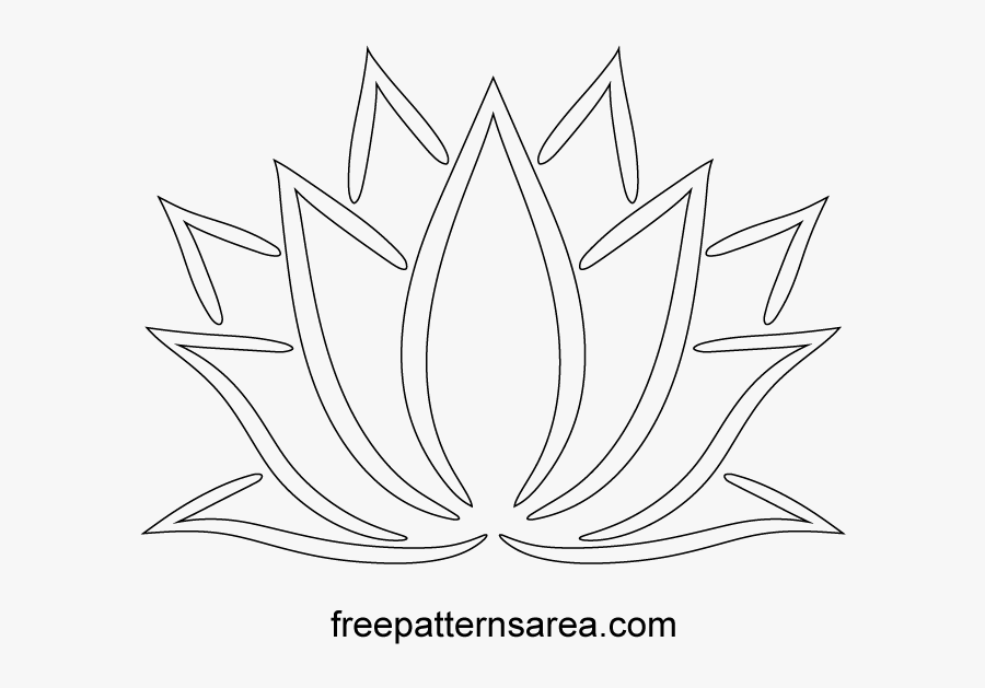 Meaning Of Lotus Flower - Pattern Of Lotus Stencils, Transparent Clipart