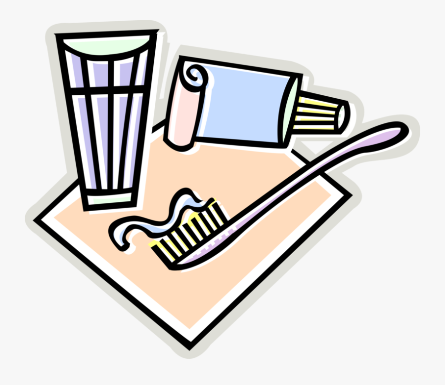Vector Illustration Of Dental Oral Hygiene Toothbrush, Transparent Clipart