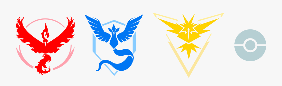 Clip Art Pokemon Go Icons - Pokemon Go Team Members, Transparent Clipart