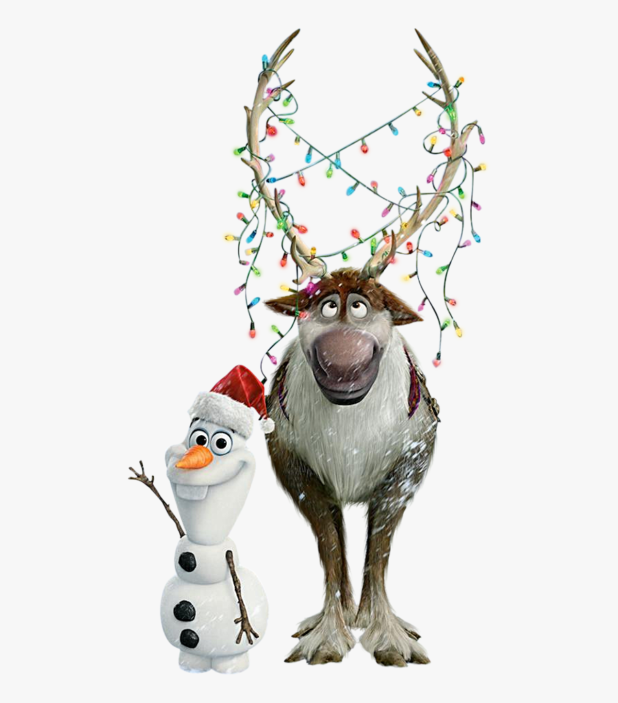Frozen Clipart Number - Olaf And Sven Christmas, Transparent Clipart
