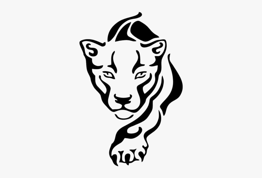 Tiger Face Png Transparent Images - Black Panther Drawing Animal, Transparent Clipart