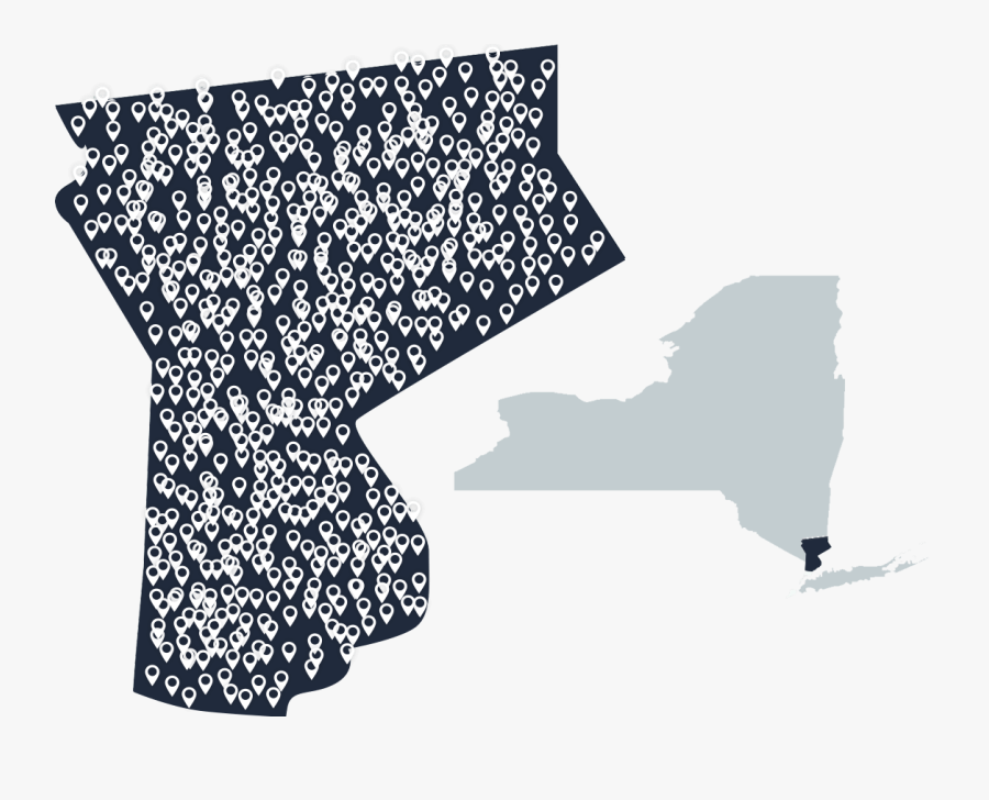 Map Of Westchester Homeowners Using Dandelion Geothermal, Transparent Clipart