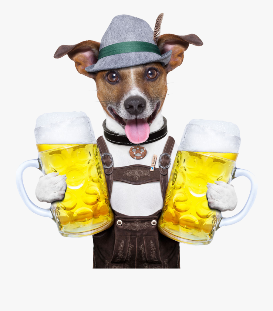 Oktoberfest Cuisine German Photography Dog Beer Holding - Happy Birthday Beer Dog, Transparent Clipart