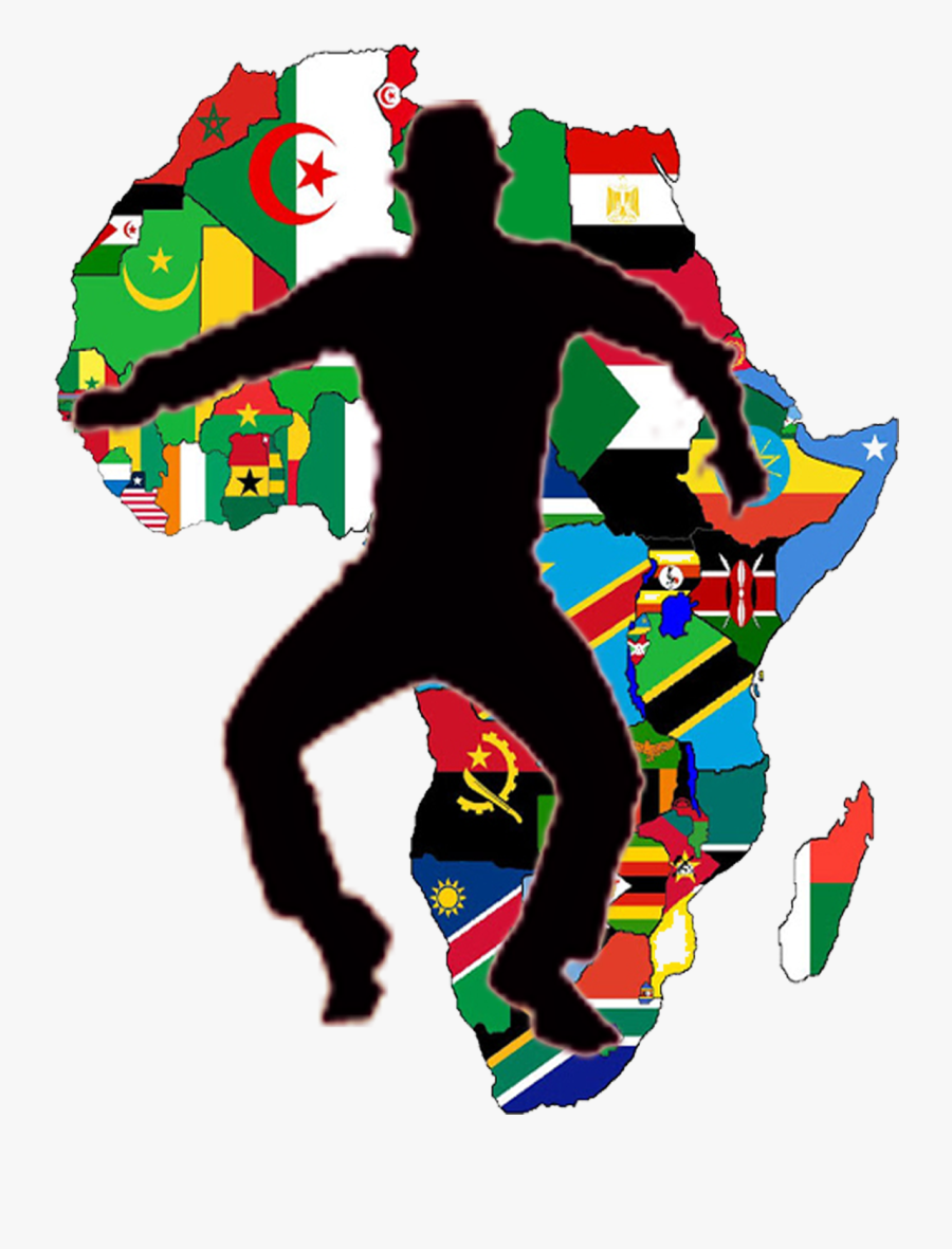 Afro Dance Hits By Nado - African Continent With Flags, Transparent Clipart
