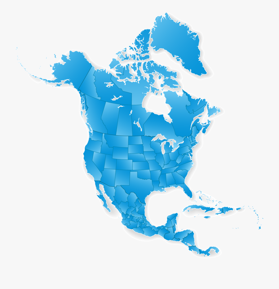 Clip Art American Continent Map, Transparent Clipart