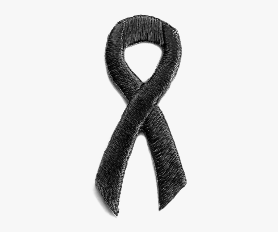 Black Ribbon Png Transparent Image - Black Cancer Sign, Transparent Clipart
