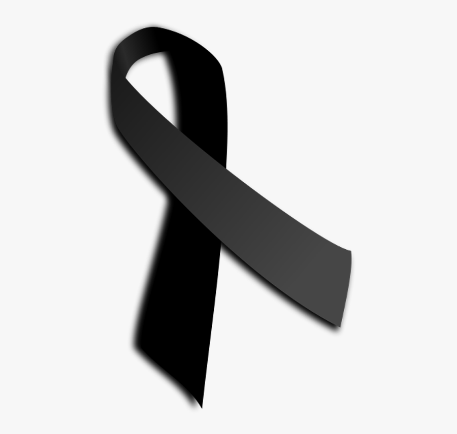 Black Ribbon Awareness Ribbon Badge - Transparent Black Ribbon Png, Transparent Clipart