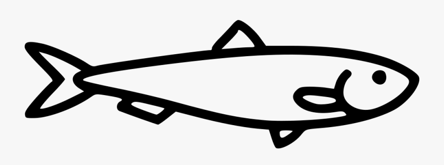 Sardines Black And White, Transparent Clipart