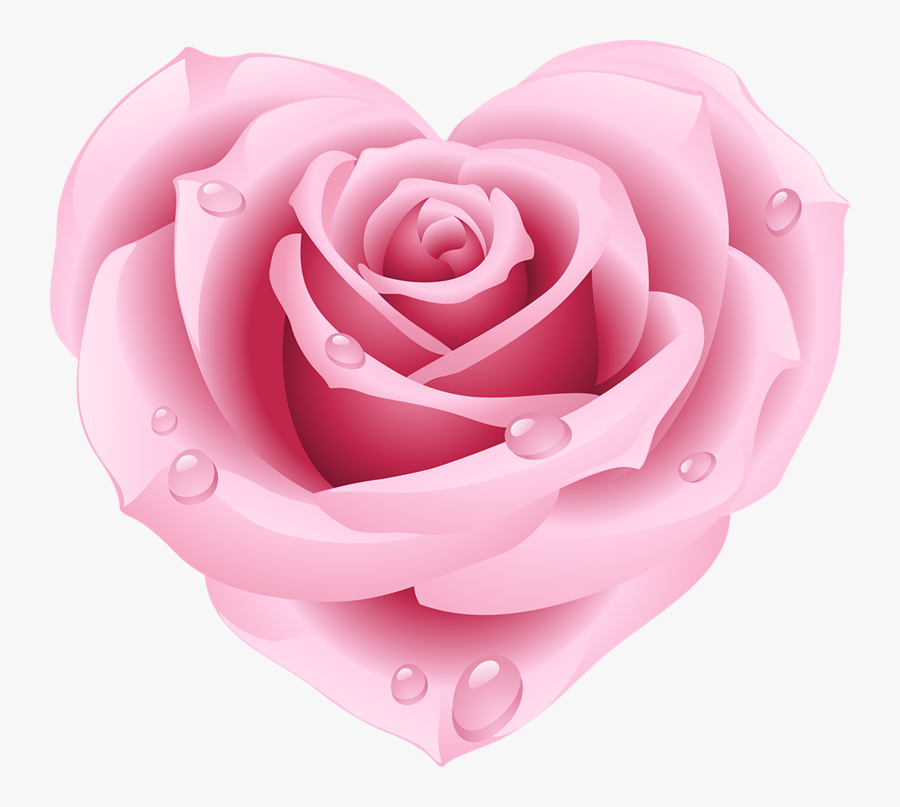Rose Heart Clipart, Transparent Clipart