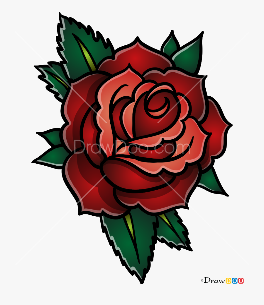 Great How To Draw Rose, Tattoo Old School Inspiration, Transparent Clipart