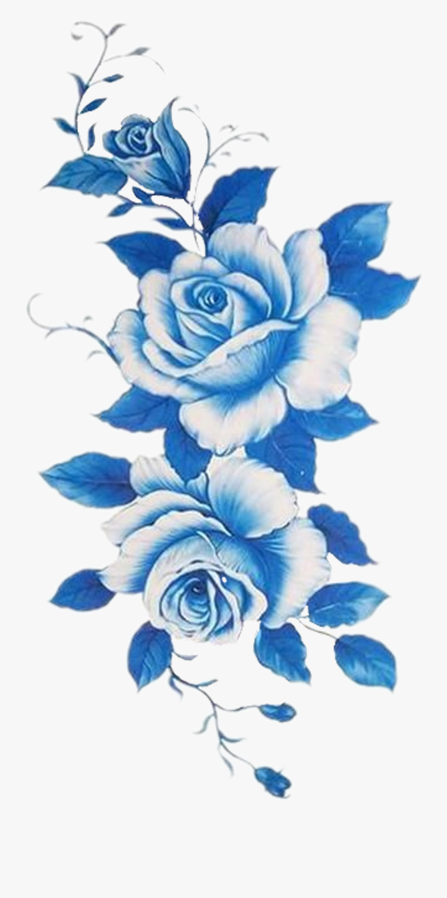 Dark Blue Rose Png, Transparent Clipart
