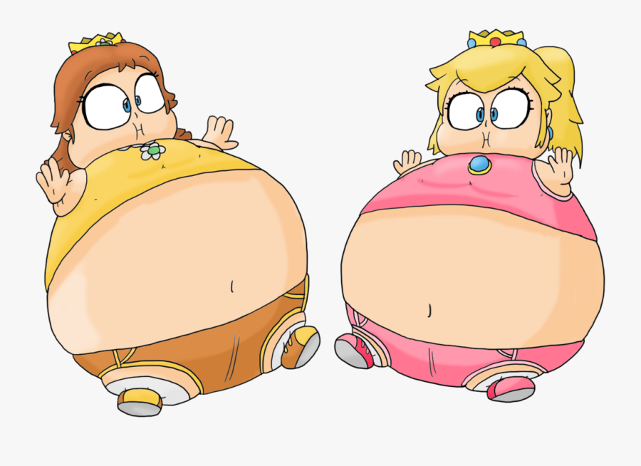 Stomach Clipart Obese Child - Peach And Daisy Inflation , Free Transparent ...