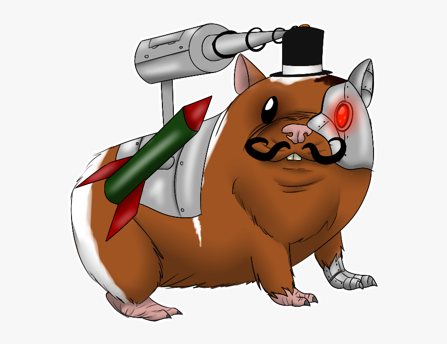 The Cyborg Guinea Pug - Cyborg Cartoon Guinea Pig, Transparent Clipart