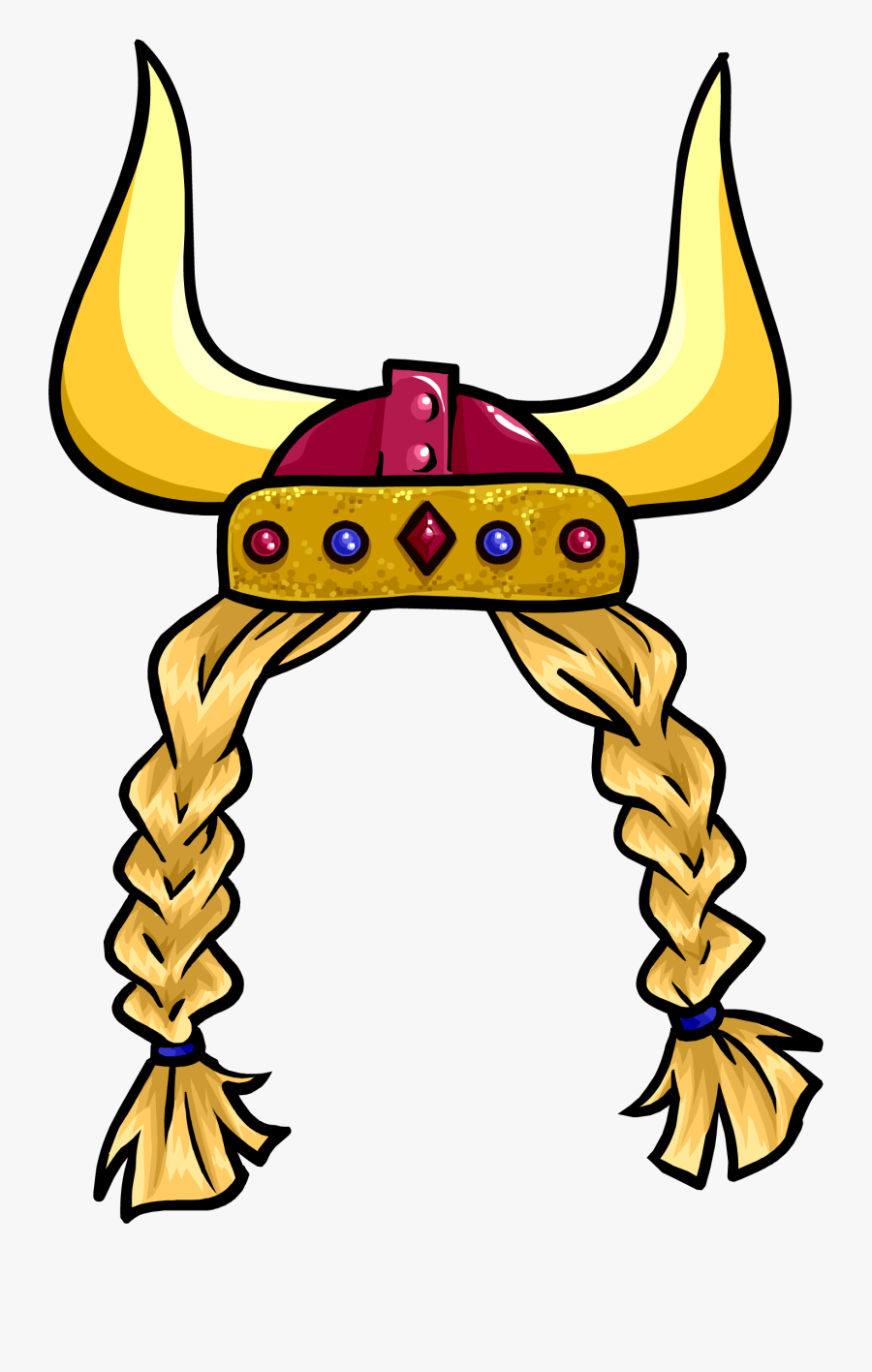 Jewelled Helmet Club Penguin - Cartoon Viking Helmet Png, Transparent Clipart