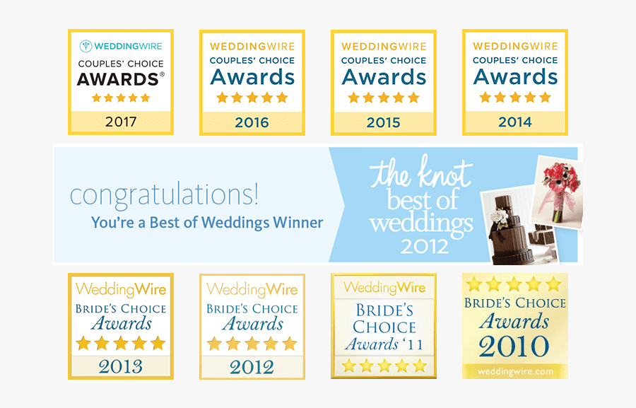 Award Winning Wedding Djs - Knot Best Of Weddings 2010, Transparent Clipart