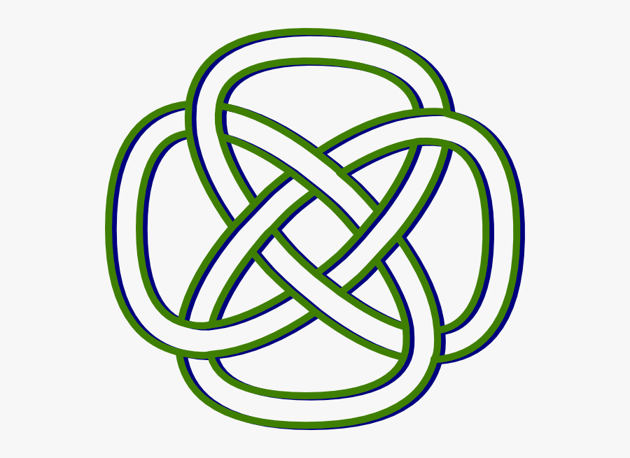 Blue Green Knot Clip Art - Simple Celtic Knots, Transparent Clipart