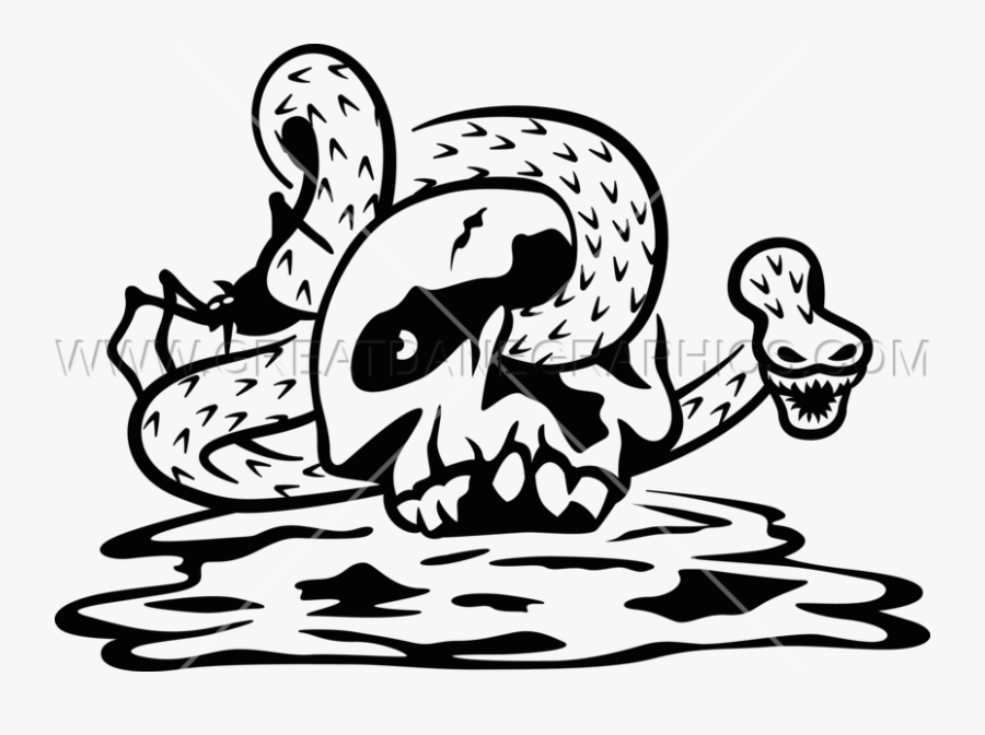 Snakes Clipart Skull - Illustration, Transparent Clipart
