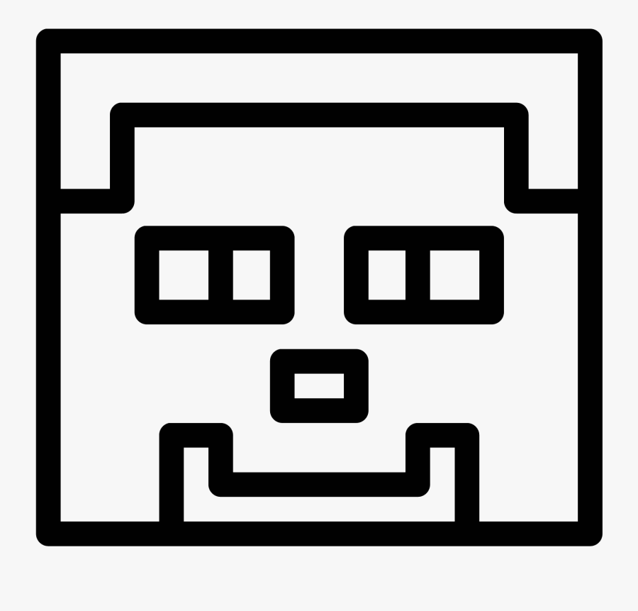 Squares Clipart Shape Person - Black And White Minecraft Svg, Transparent Clipart