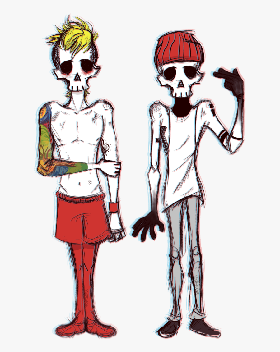 Twin Drawing Night - Twenty One Pilots Рисунок, Transparent Clipart