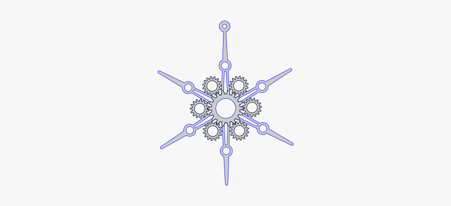 Steampunk Ornament - Cross, Transparent Clipart