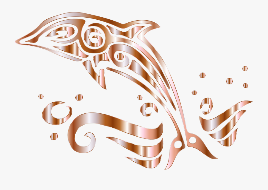 Chromatic Tribal Dolphin 10 No Background Clip Arts - Tribal Dolphin Png, Transparent Clipart