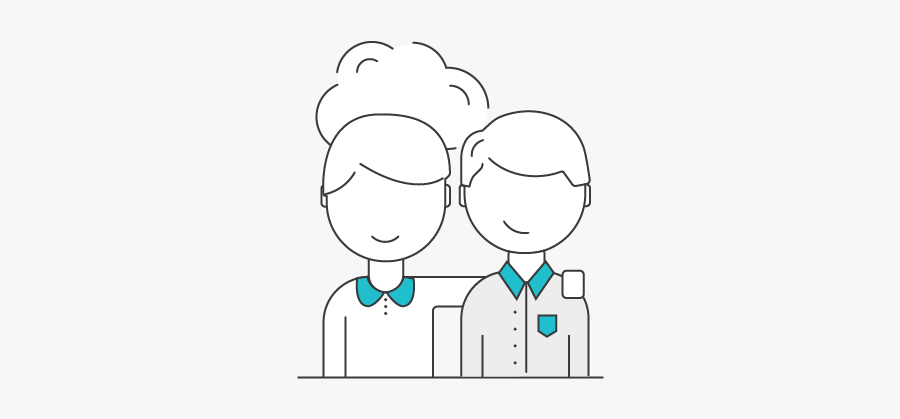 A Graphic Of A Woman With Her Arm Around A Man’s Shoulder - Cartoon, Transparent Clipart