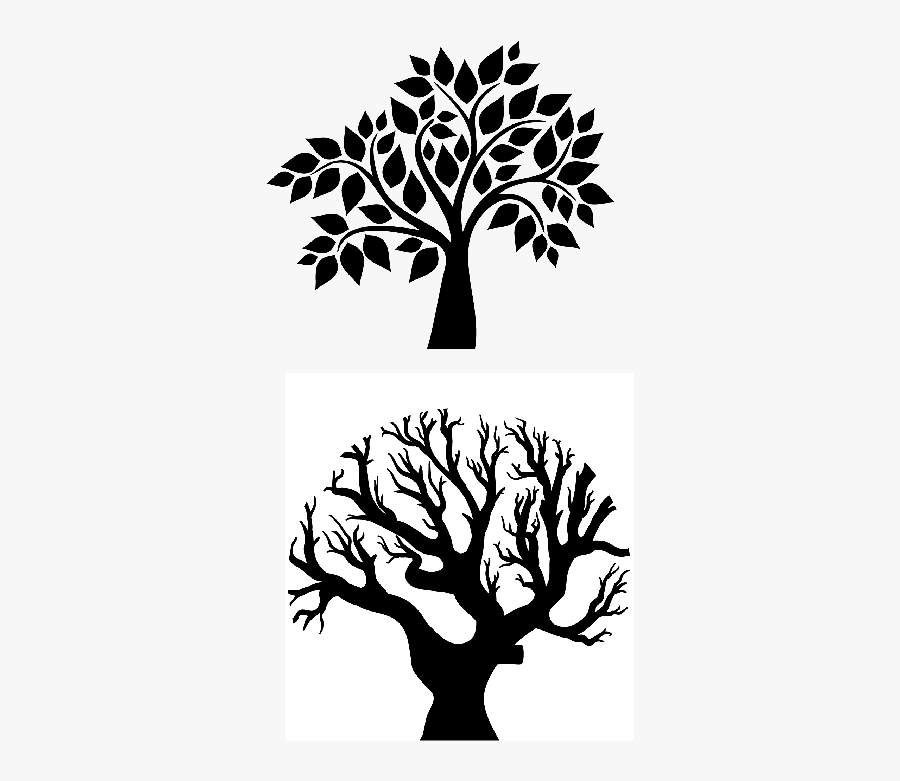 Cool Tree Designs Black And White, Transparent Clipart
