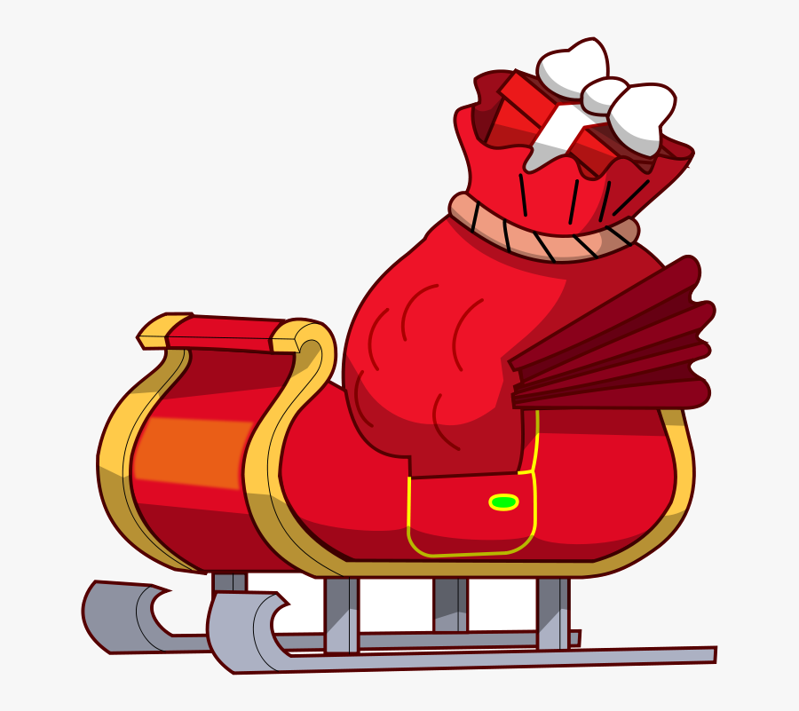 Sleigh Free Clipart Of Santa Claus Isacvale Transparent - Santa's Sleigh Clipart, Transparent Clipart