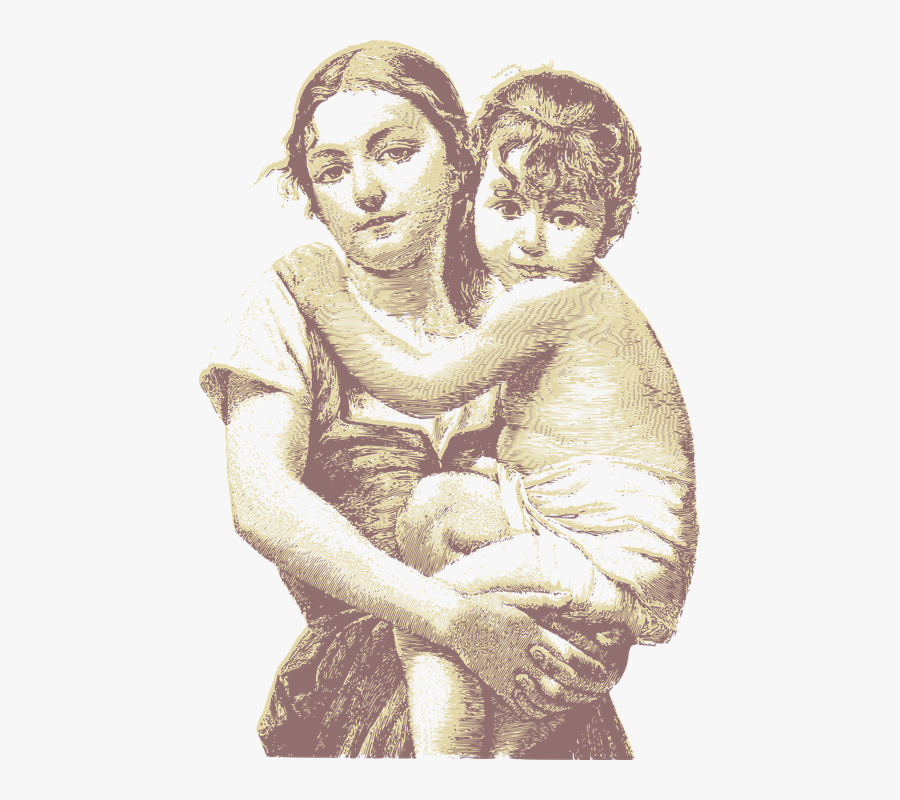 Child Mother Vintage - Mother Vintage, Transparent Clipart