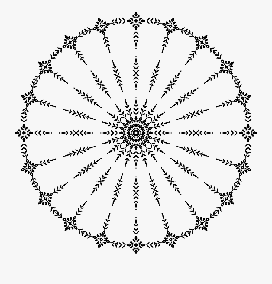 Mandala Clipart Corner - Sticker, Transparent Clipart