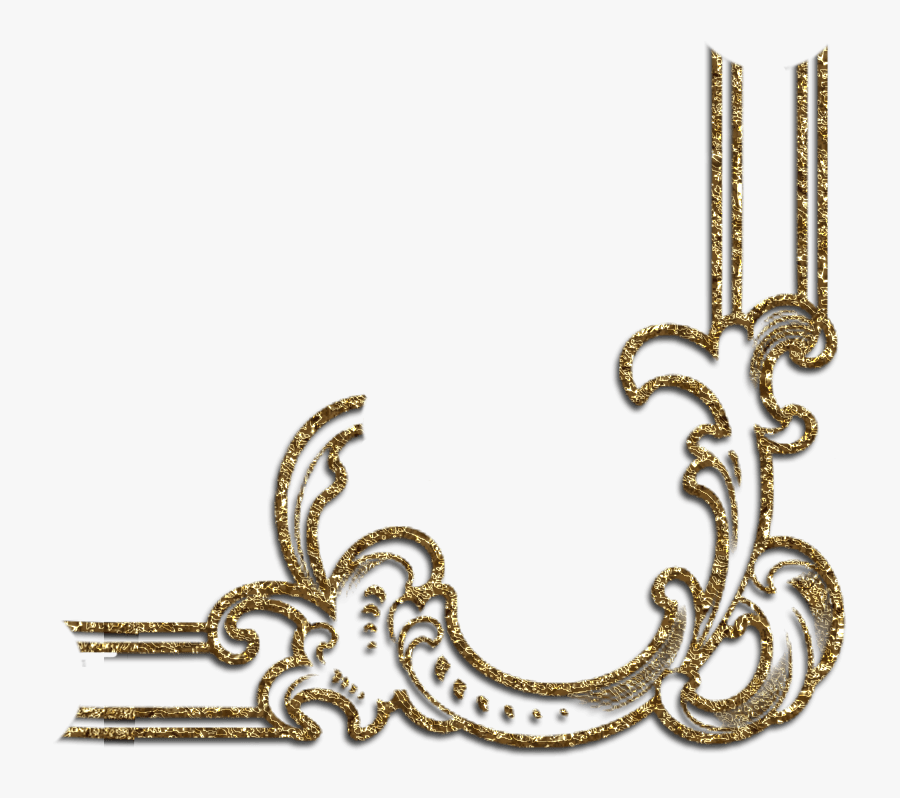 Transparent Gold Decorative Corner Png Clipart - Chain, Transparent Clipart