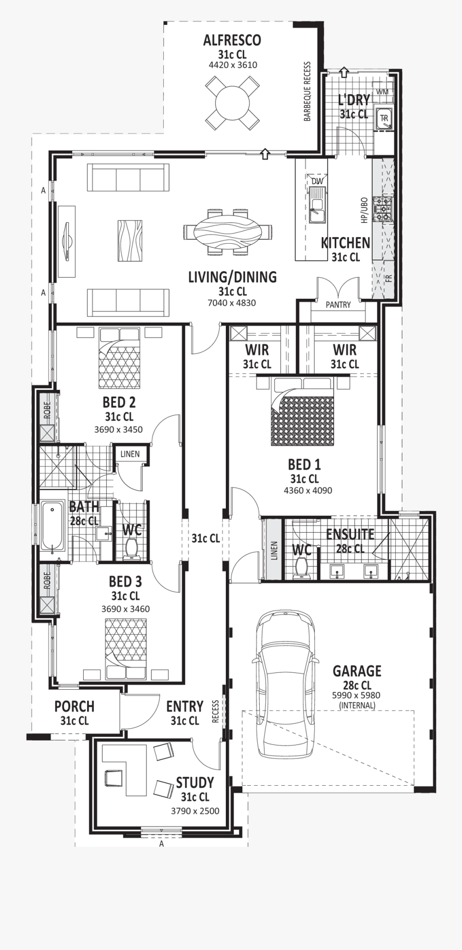 Picture Royalty Free Download Bedroom House Plans Designs - House Plan With Side Entrance, Transparent Clipart