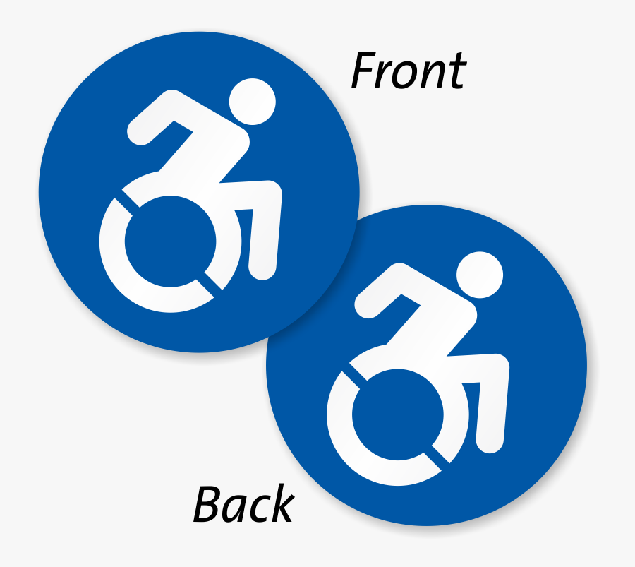 Entrance Door Signs Labels - New Handicap Parking Signs, Transparent Clipart